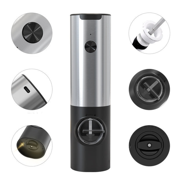 Stainless steel body electric pepper grinder