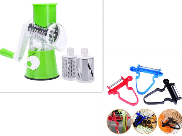 Manual Vegetable Cutter & Slicer – Multifunctional Kitchen Tool with Stainless Steel Blades