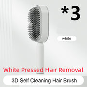Self-Cleaning Hair Brush for Women - One-Key Cleaning Hair Loss Airbag Massage Scalp Comb Anti-Static Hairbrush (Multiple Colors