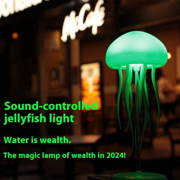 Sound-Controlled Jellyfish Mood Lamp – Color Changing Night Light
