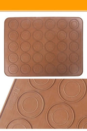 Close-up of baking mat with circular guides
