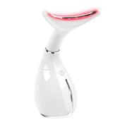 "White LED neck beauty tool with vibration mode"