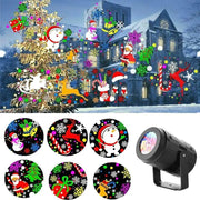 Snowflake Projector Light - Rotating Christmas Pattern LED Outdoor Holiday Lighting
