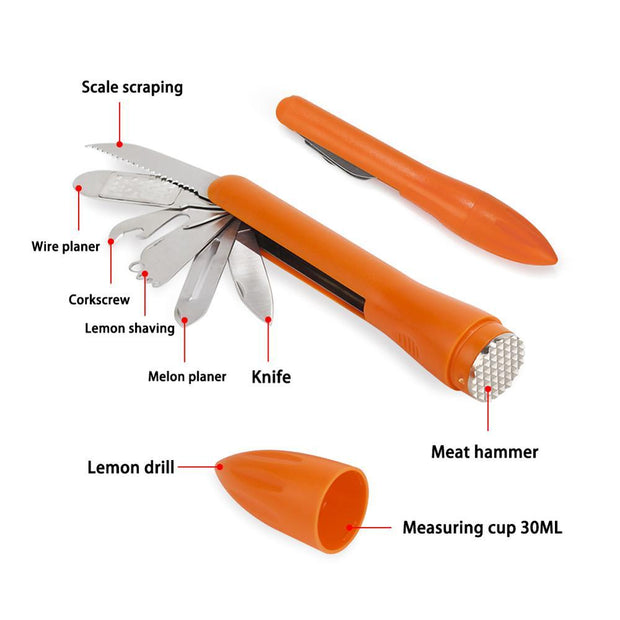 Slicing food with multifunction tool