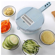 Multifunctional 8-in-1 vegetable slicer with food bowls-kitchen tool for fast slicing and shredding