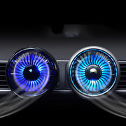 Silver version of mini car fan