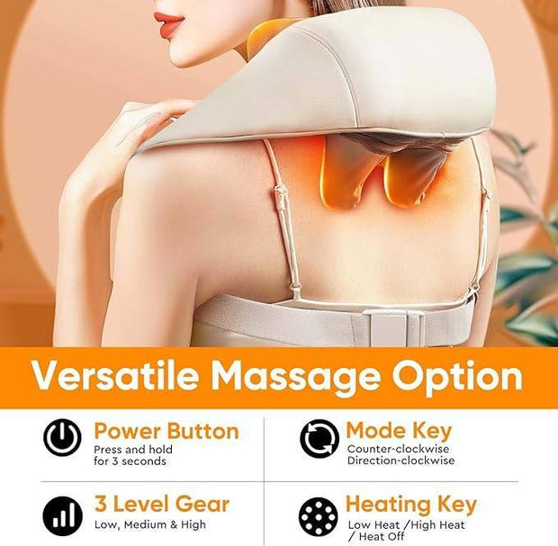 Electric Heated Neck Massager for Pain Relief and Relaxation