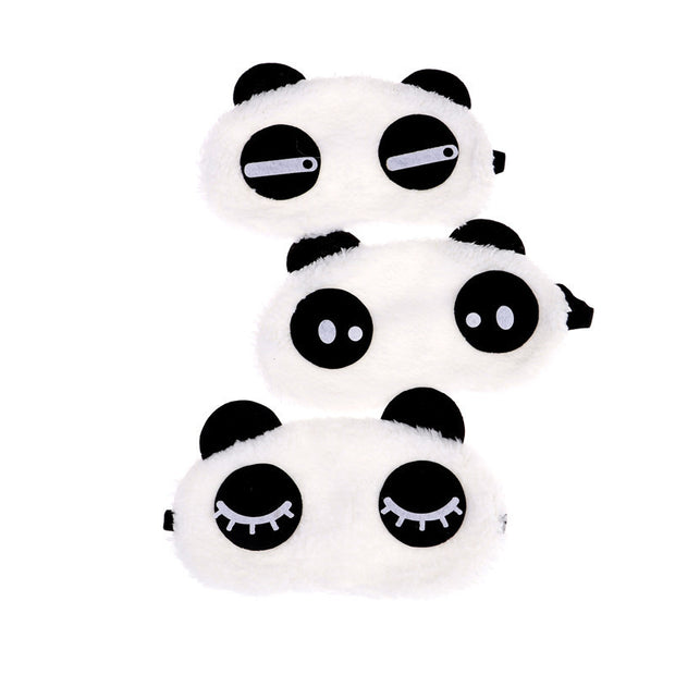 Plush panda eye covers for sleeping