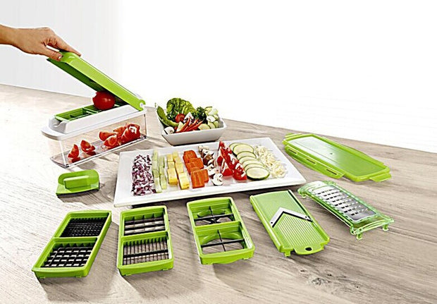 12-in-1 Multifunctional Vegetable Chopper Slicer with Container