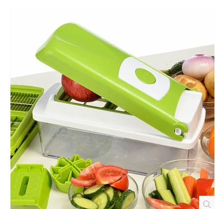 12-in-1 Multifunctional Vegetable Chopper Slicer with Container