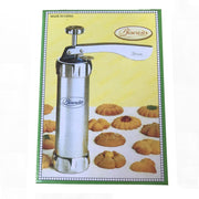 "Stainless steel cookie press tool with mold set"