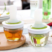 Oil bottle with brush for cooking and baking