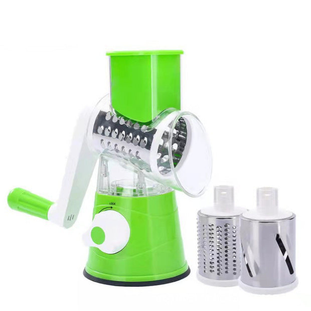 Compact vegetable cutter for salad preparation