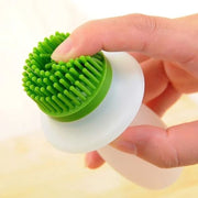 Easy refillable oil dispenser with brush

