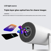 Compact projector with 180° wide angle display