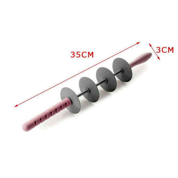 Pink handle dough roller 35cm size view