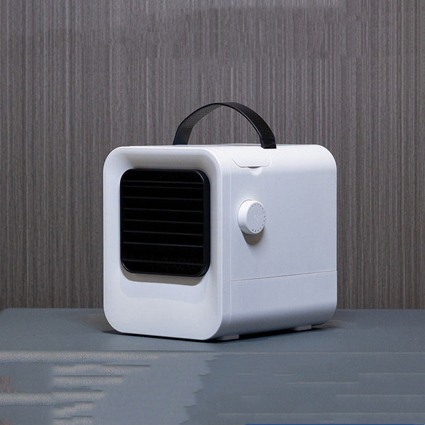"USB mini air conditioner fan on desk"
