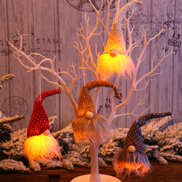 Christmas Gnome LED Light - Hanging Tree Decoration Pendant Doll`