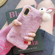 "Cute bunny ear iPhone case compatible with iPhone 6 to 16 Pro Max