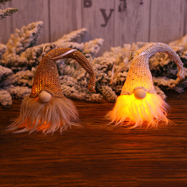 Christmas Gnome LED Light - Hanging Tree Decoration Pendant Doll`
