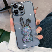 Rabbit quicksand phone case full protection