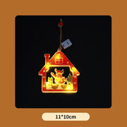 Decorative wooden Christmas tree light
