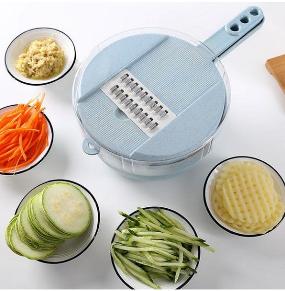 "8-in-1 vegetable slicer with Hand Gurd-kitchn Tool"