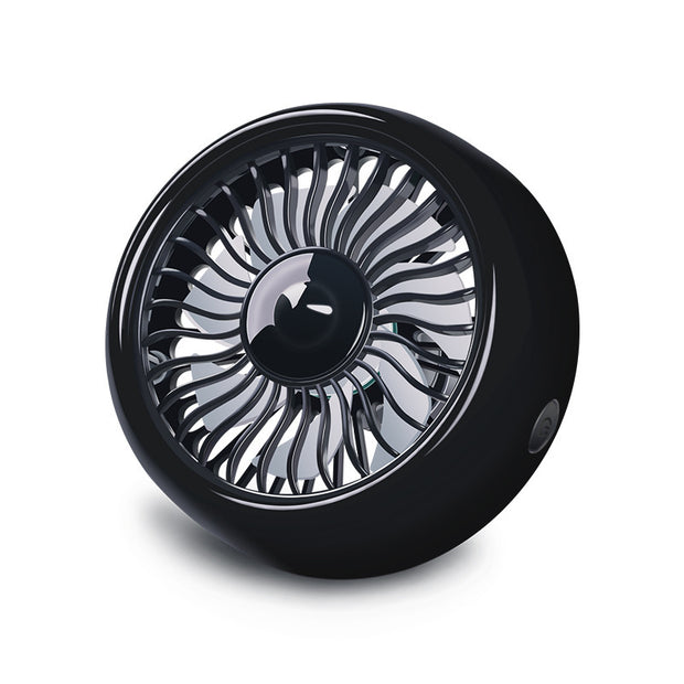 Compact dual-blade car cooling fan