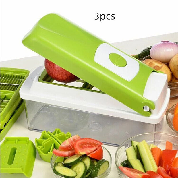 12-in-1 Multifunctional Vegetable Chopper Slicer with Container