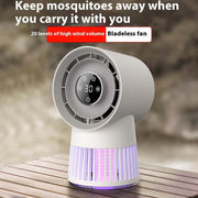 2-in-1 mosquito killer lamp with fan and LED night light – safe for indoor bedroom use.