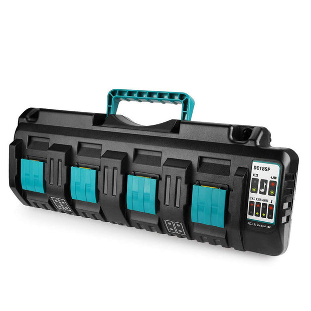 Multi-battery charging station – top view