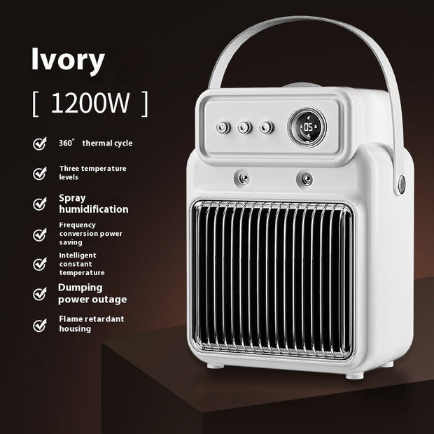 1200W Heater Humidifier Combo - Table Heater with Overheat Protection for Office Home