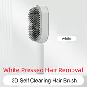 Self-Cleaning Hair Brush for Women - One-Key Cleaning Hair Loss Airbag Massage Scalp Comb Anti-Static Hairbrush (Multiple Colors