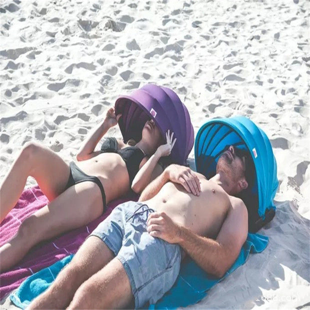 "Portable UV protection beach umbrella tent for sunshade and outdoor privacy – foldable and easy to carry"