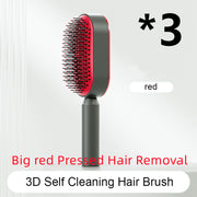 Self-Cleaning Hair Brush for Women - One-Key Cleaning Hair Loss Airbag Massage Scalp Comb Anti-Static Hairbrush (Multiple Colors