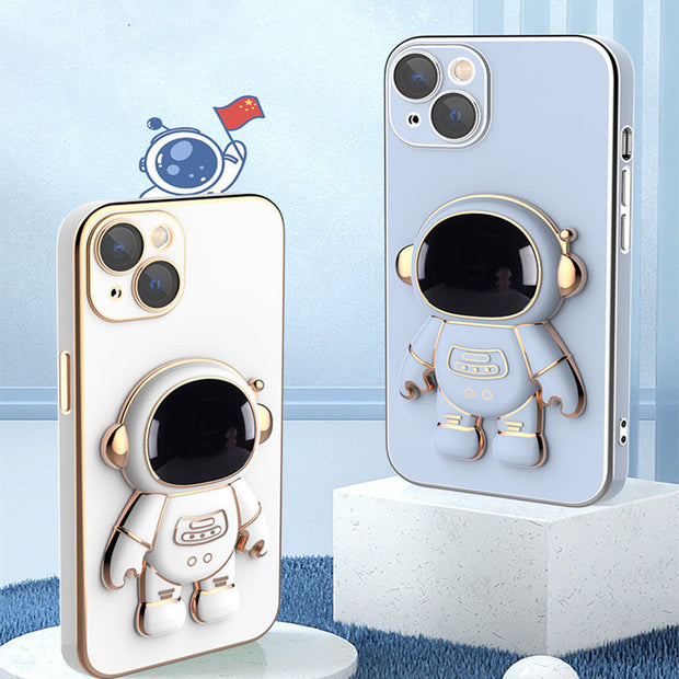 Cute astronaut phone cover with stand holder