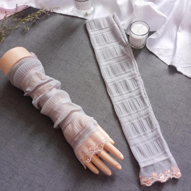 Sun Protection Gloves Women's Extended UV Protection Ice Silk Arm Protector Sleeves