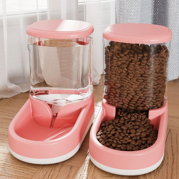 Automatic Cat & Dog Water Fountain Feeder – Dual Food & Water Dispenser