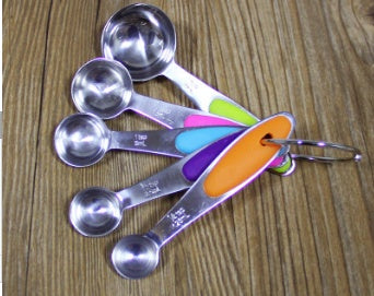 Stainless steel ice cream scoop with colorful handles