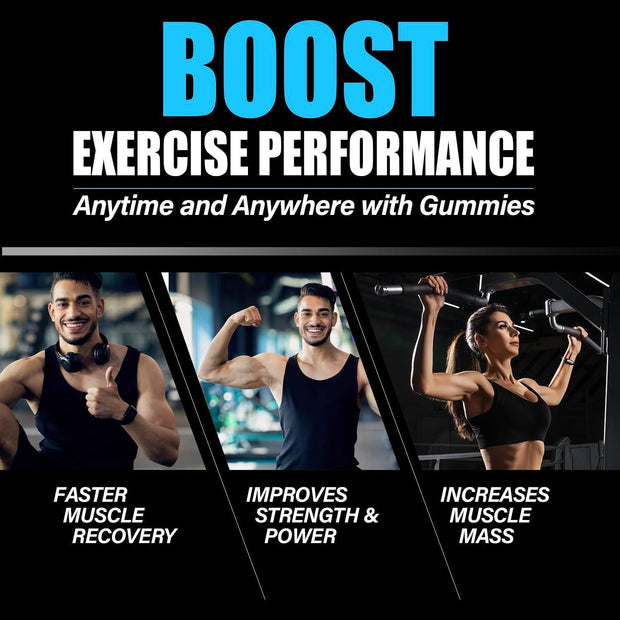 Creatine gummies suggested use and caution label