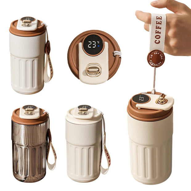Digital Lid Thermos Bottle
