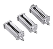 Three noodle cutter accessories for pasta machine