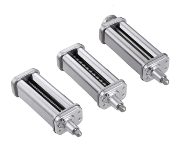 Three noodle cutter accessories for pasta machine