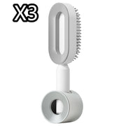 Self-Cleaning Hair Brush for Women - One-Key Cleaning Hair Loss Airbag Massage Scalp Comb Anti-Static Hairbrush (Multiple Colors