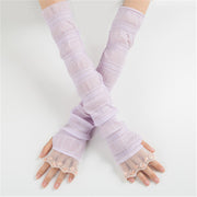 Sun Protection Gloves Women's Extended UV Protection Ice Silk Arm Protector Sleeves