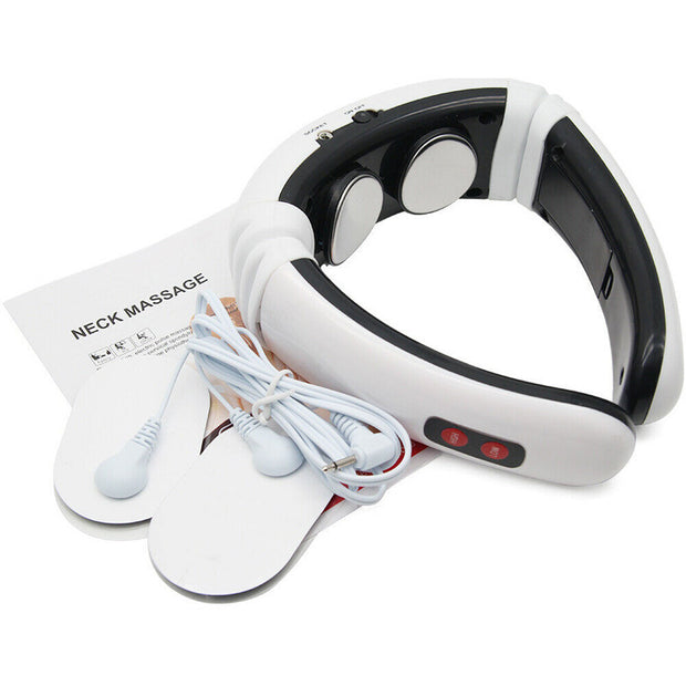 Portable neck massager with pulse therapy
