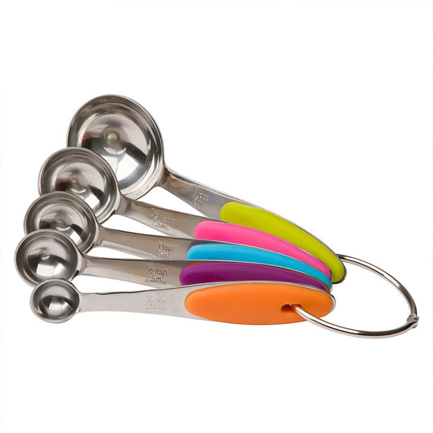 Stainless steel ice cream scoop with colorful handles