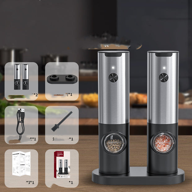 Modern pepper mill design close-up
