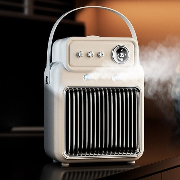 1200W Heater Humidifier Combo - Table Heater with Overheat Protection for Office Home