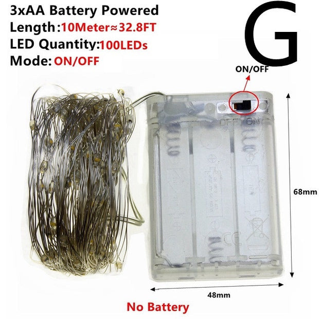 LED string lights wreath for festive party and wedding decoration